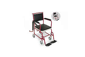 Commode chair with alu.foot rest